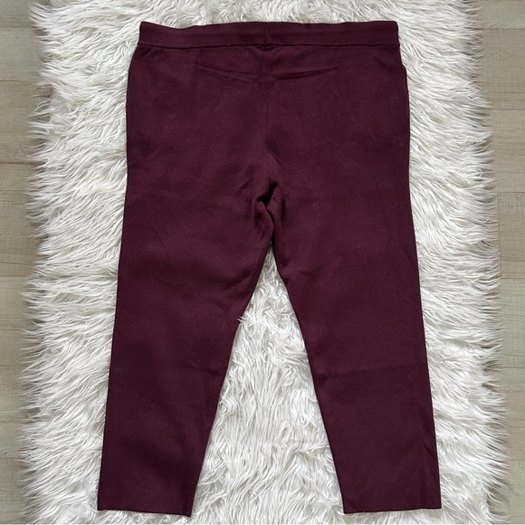 CHICO’S NWT XXL / 4 Cashmere Blend Zenergy Luxe Ankle Pants • Deep Merlot - Picture 3 of 9